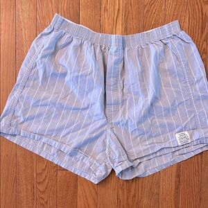 Willbo Light Grey & White Pinstriped Cotton Boxers